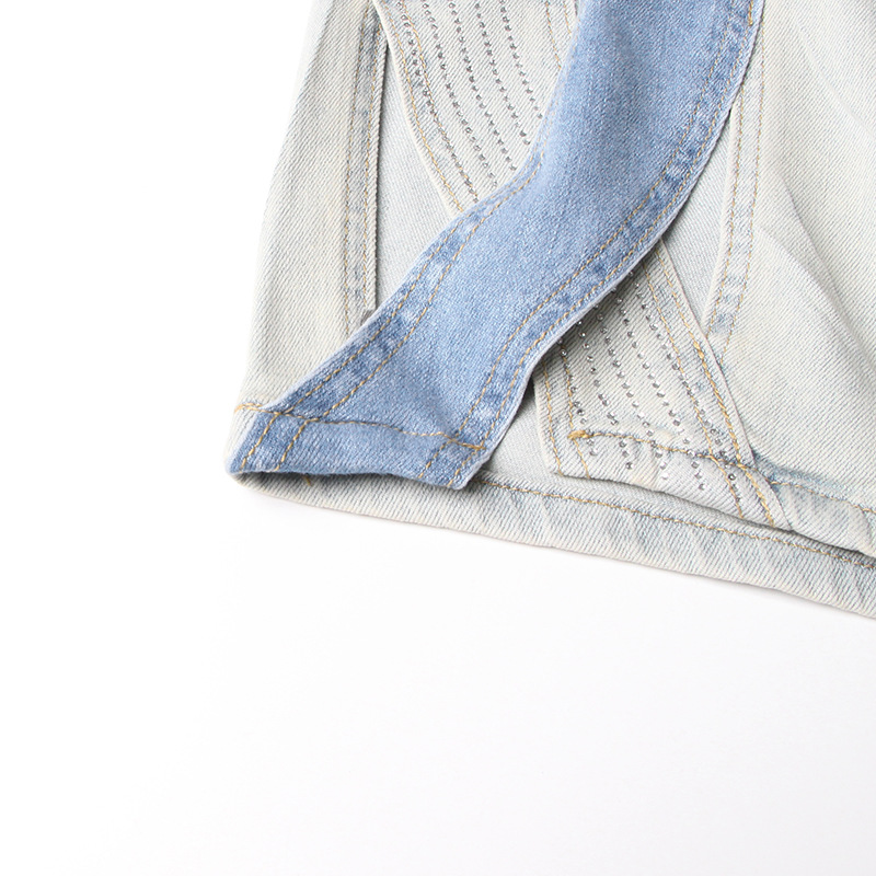 Gedraaide jeans met hoge taille voor dames