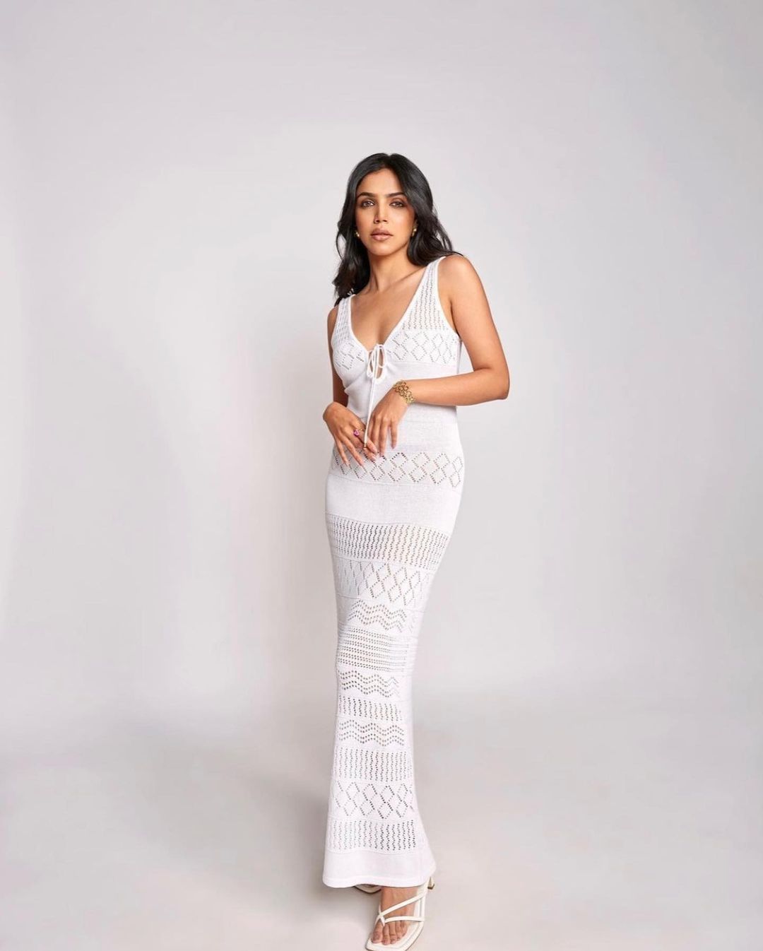 Strand Gebreide Maxi Jurk