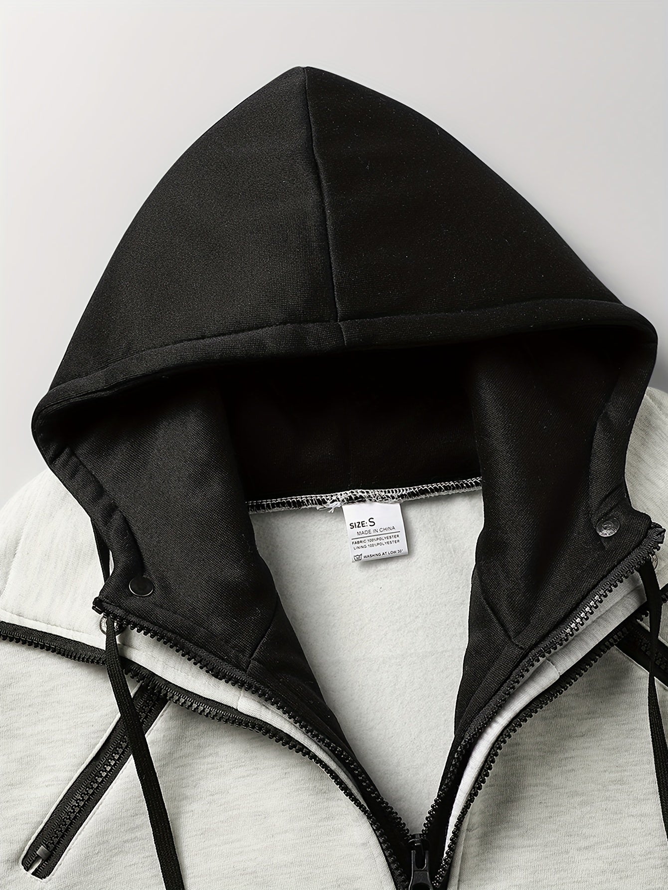 Hoodie met hoge kraag