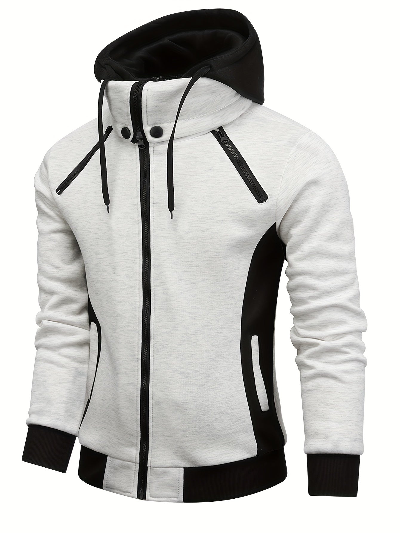 Hoodie met hoge kraag