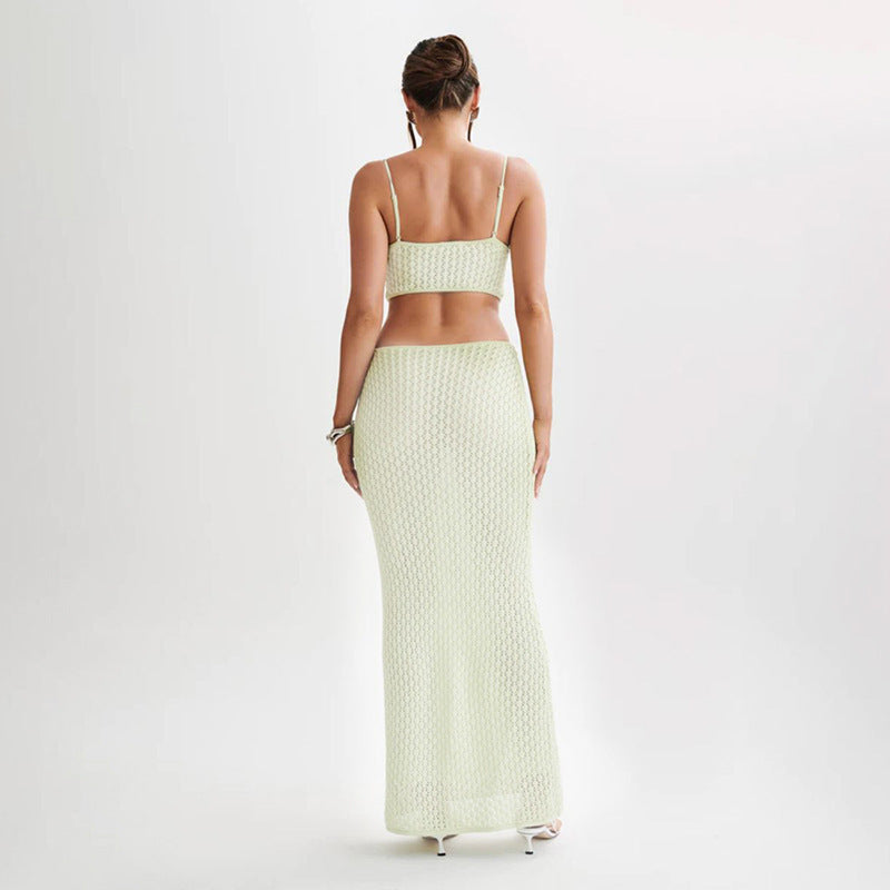Strand Gebreide Maxi Jurk