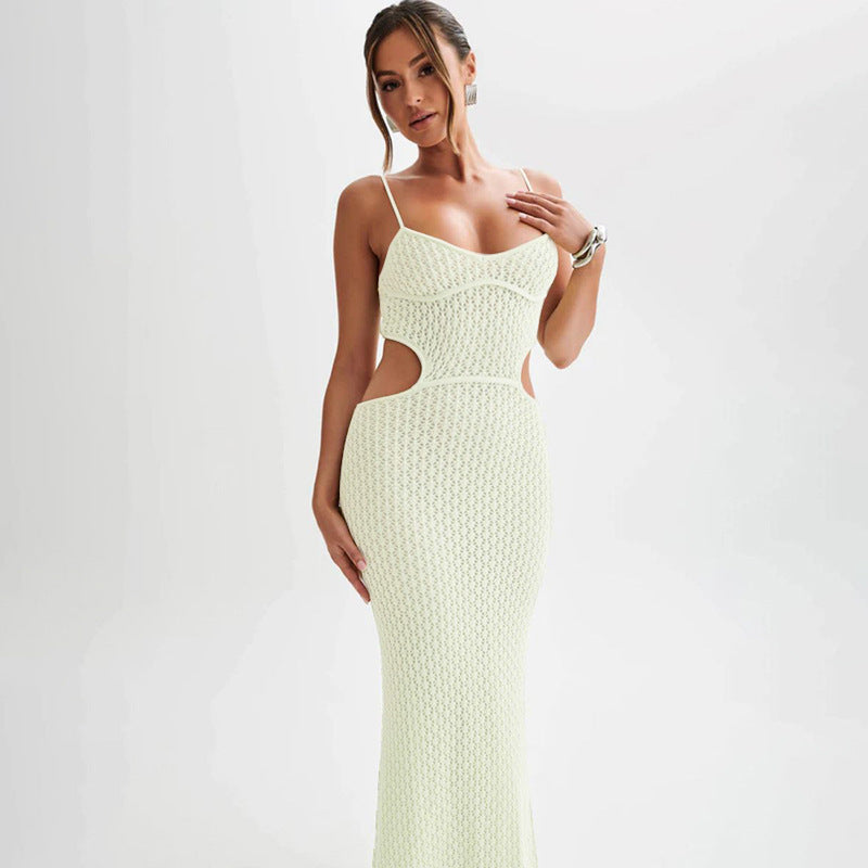 Strand Gebreide Maxi Jurk