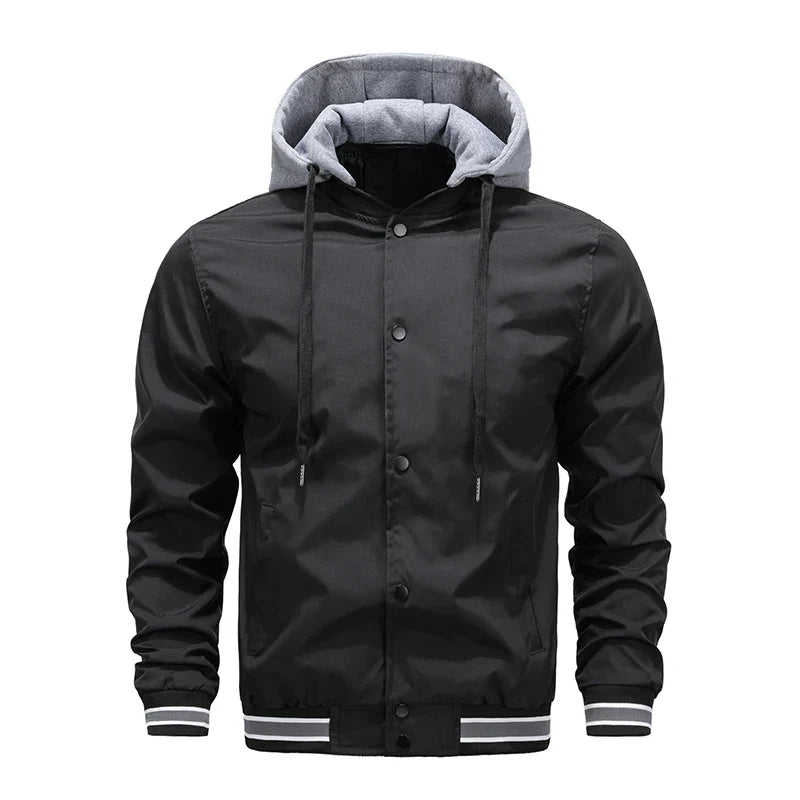 Ademend jack met capuchon