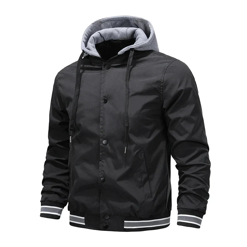 Ademend jack met capuchon
