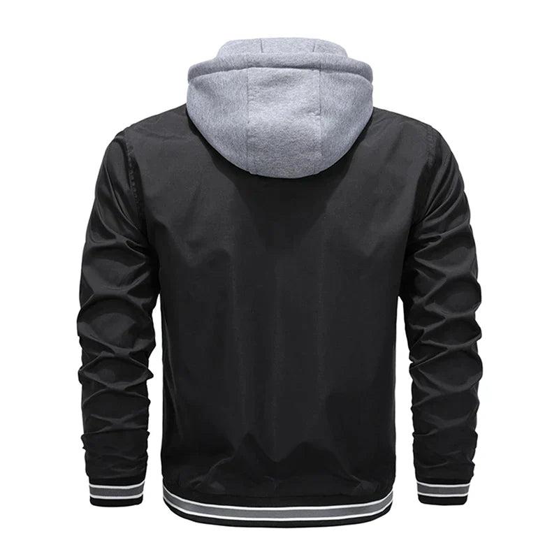 Ademend jack met capuchon