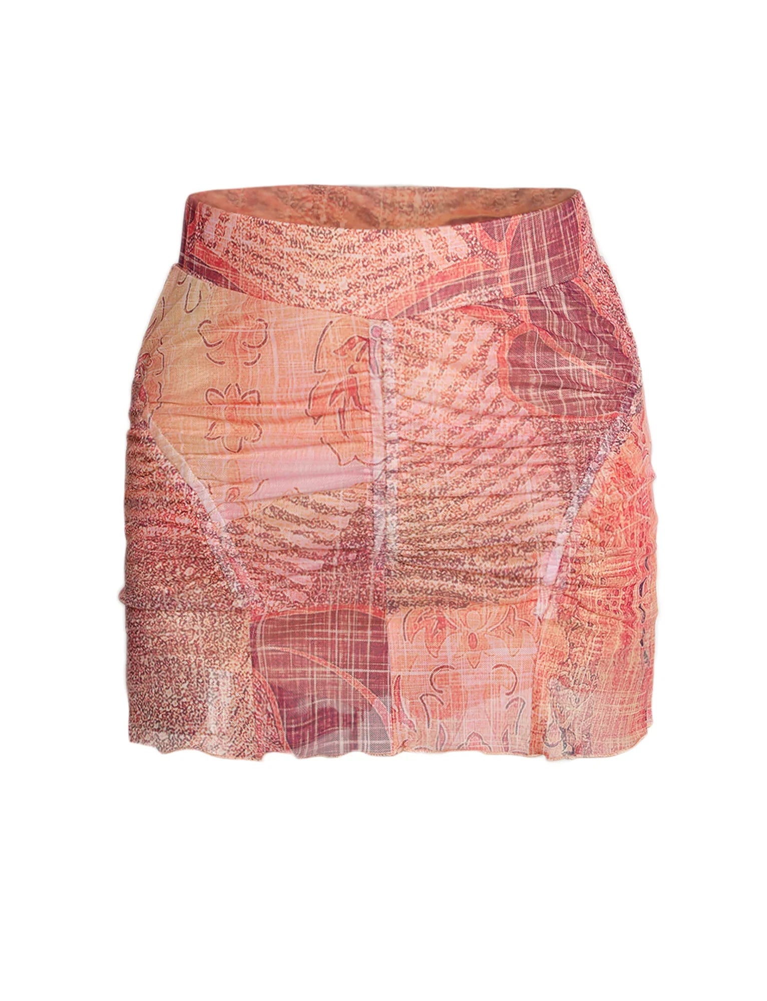 Grunge gebloemde top met rok