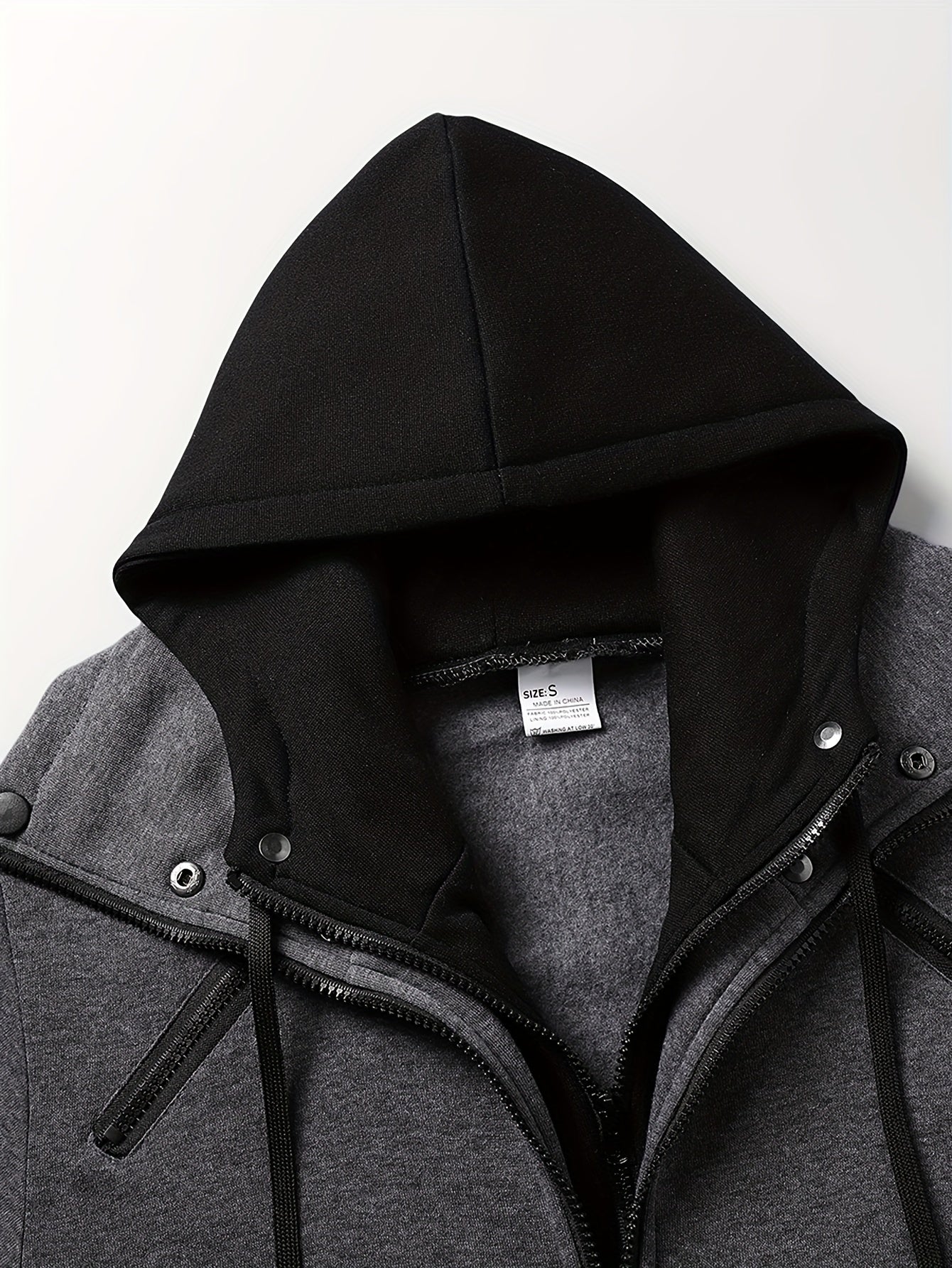 Hoodie met hoge kraag