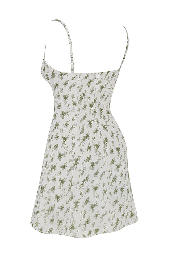 Mini jurk met tuinprint