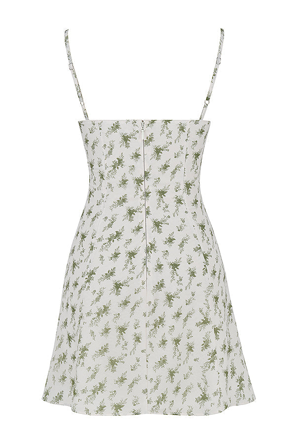 Mini jurk met tuinprint