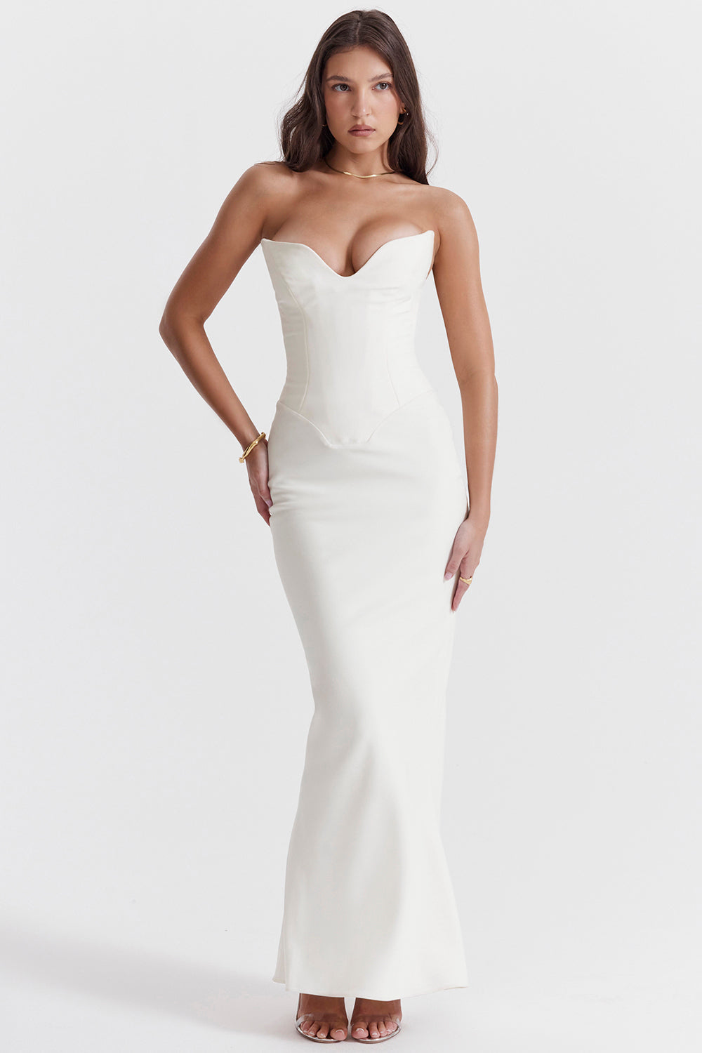 Strapless korsetjurkje