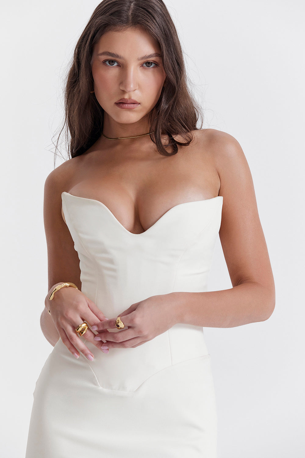 Strapless korsetjurkje