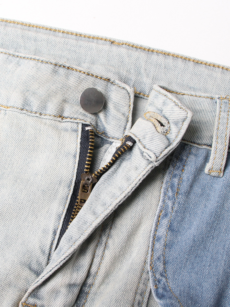 Gedraaide jeans met hoge taille voor dames
