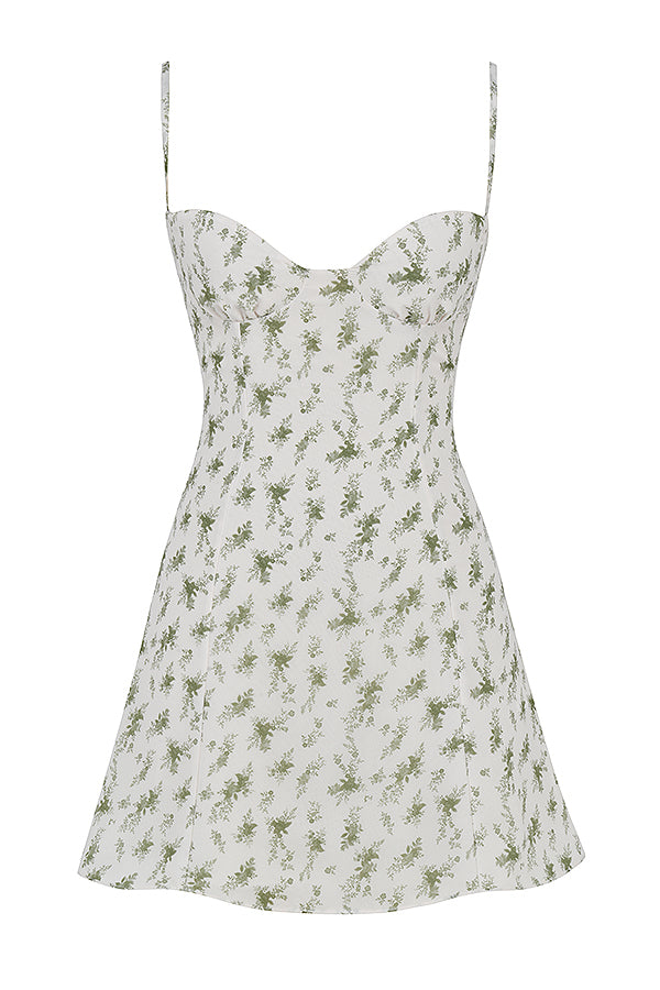 Mini jurk met tuinprint