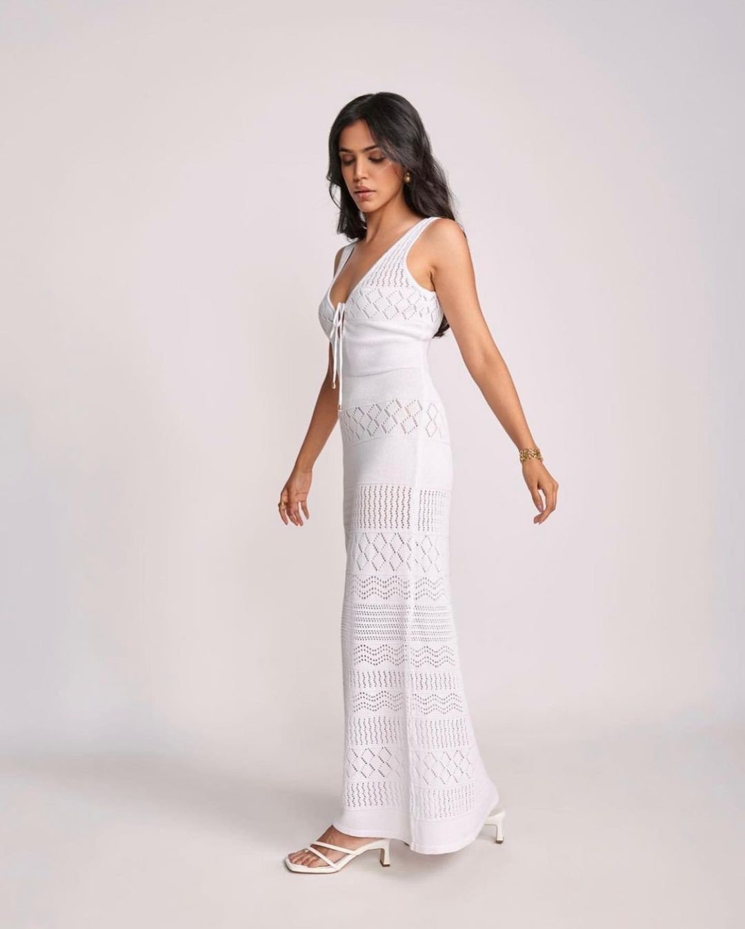 Strand Gebreide Maxi Jurk