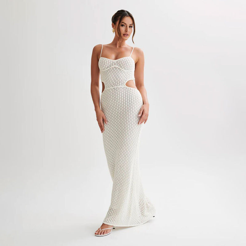 Strand Gebreide Maxi Jurk