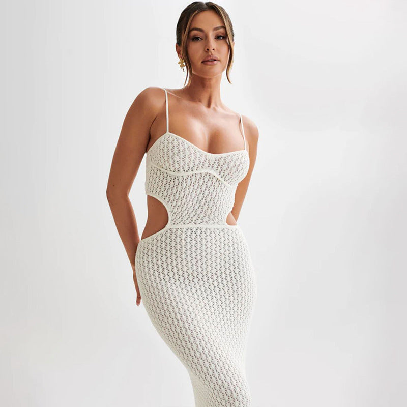 Strand Gebreide Maxi Jurk