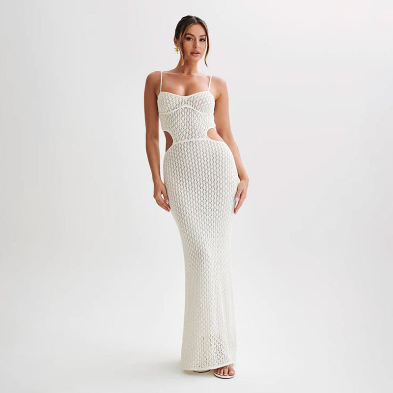 Strand Gebreide Maxi Jurk