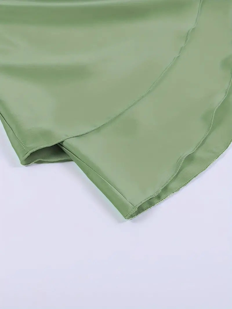 Rugloze gelaagde jurk met spaghettibandjes